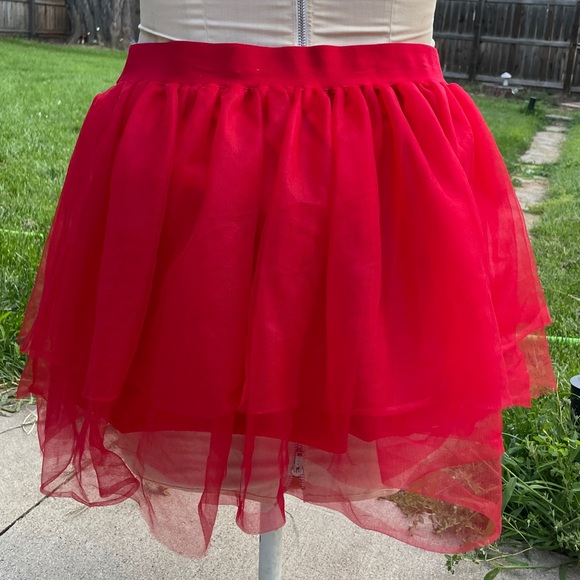 Spirit Vibrant Red Skater Skirt large x-large XL L new tutu - Picture 3 of 7